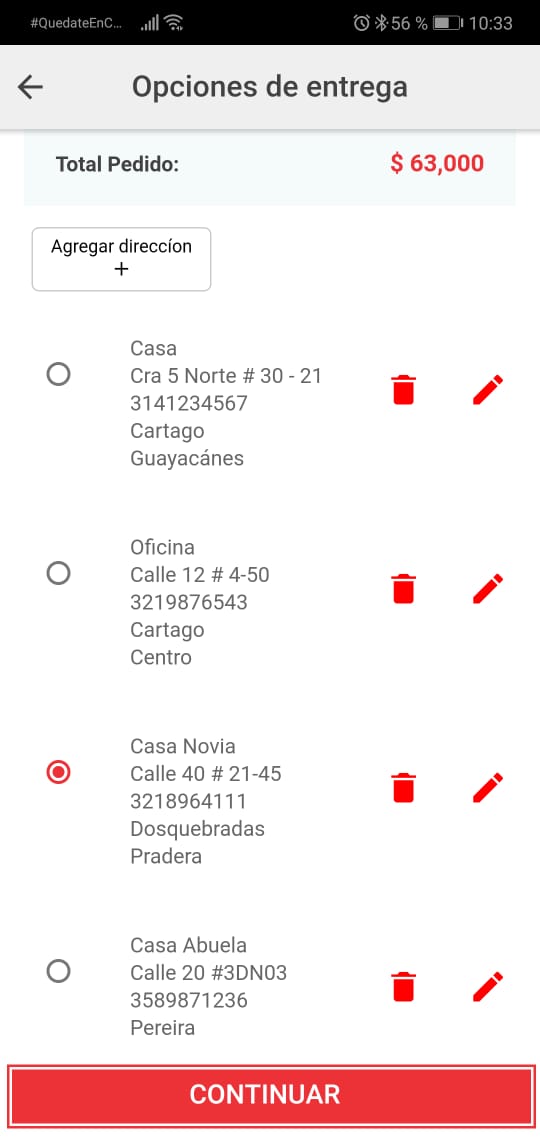 TODAS TUS DIRECCIONES.